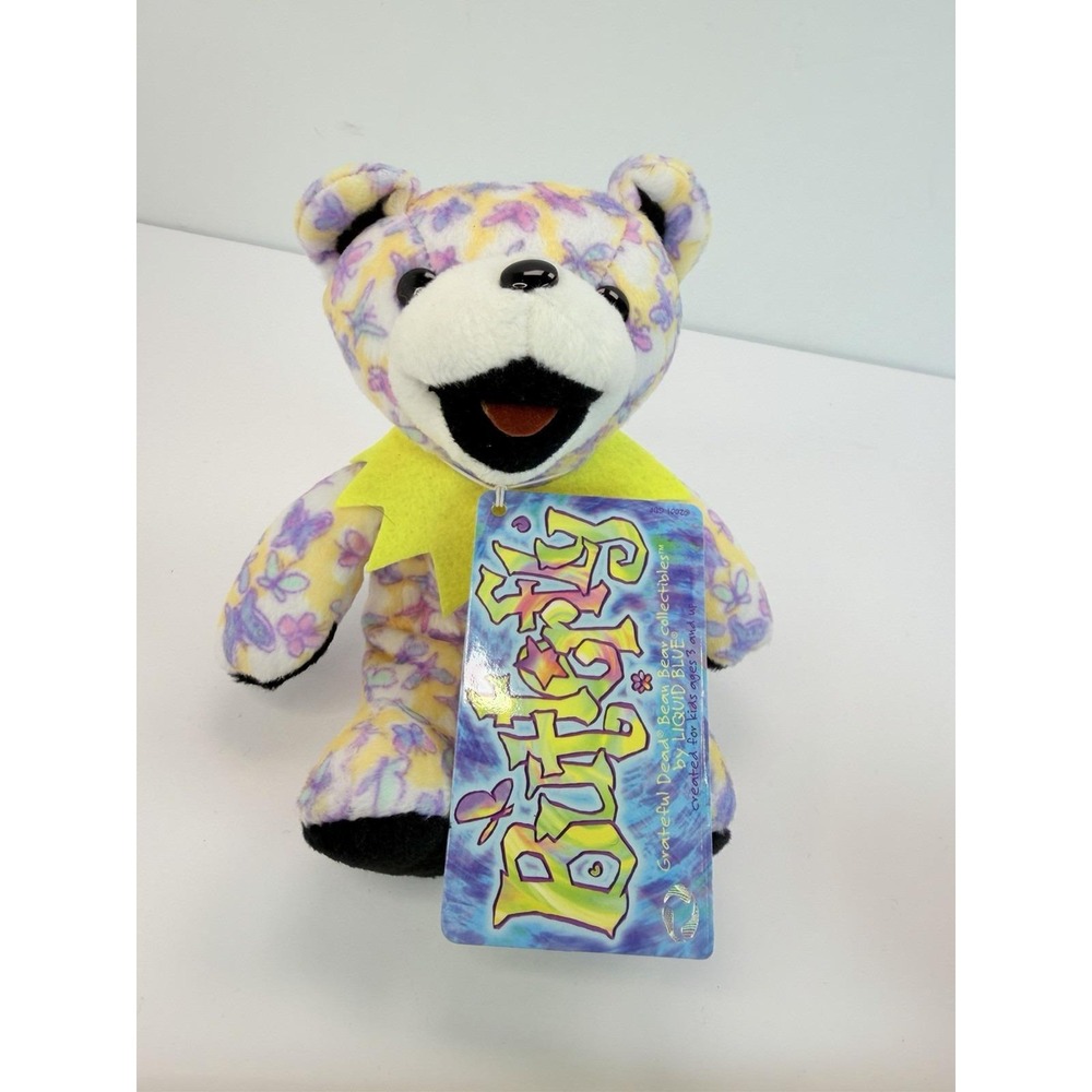 Butterfly 7" Grateful Dead Bean Bear With Tag Series 7 Liquid Blue